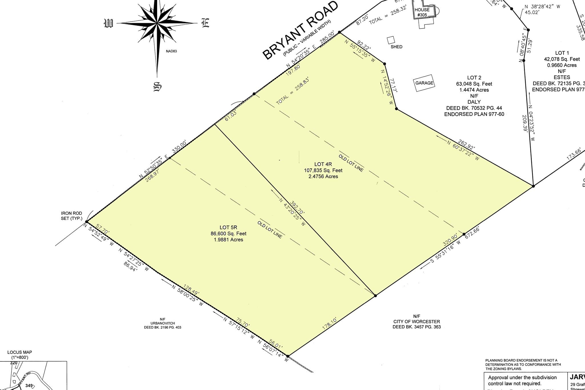 Lots 4R/5R Bryant Road, Holden MA 01522