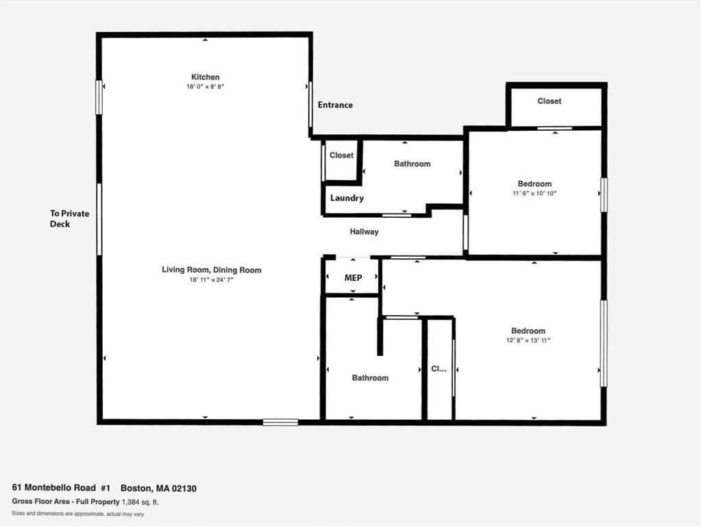 Condominium at 61 Montebello # 3, Boston MA 02130, photo 8 of 15