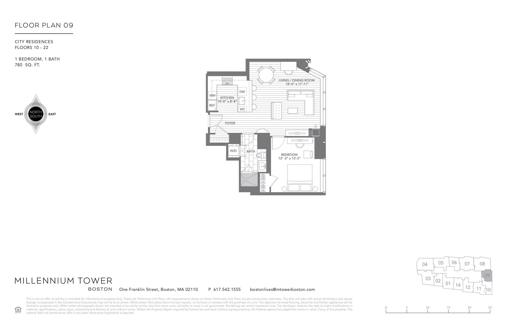 Condominium at 1 Franklin St # 1709, Boston MA 02110, photo 18 of 29
