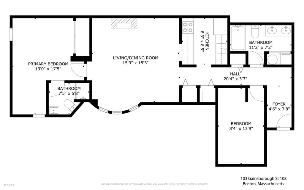 Condominium at 103 Gainsborough St # 108, Boston MA 02115, photo 22 of 22