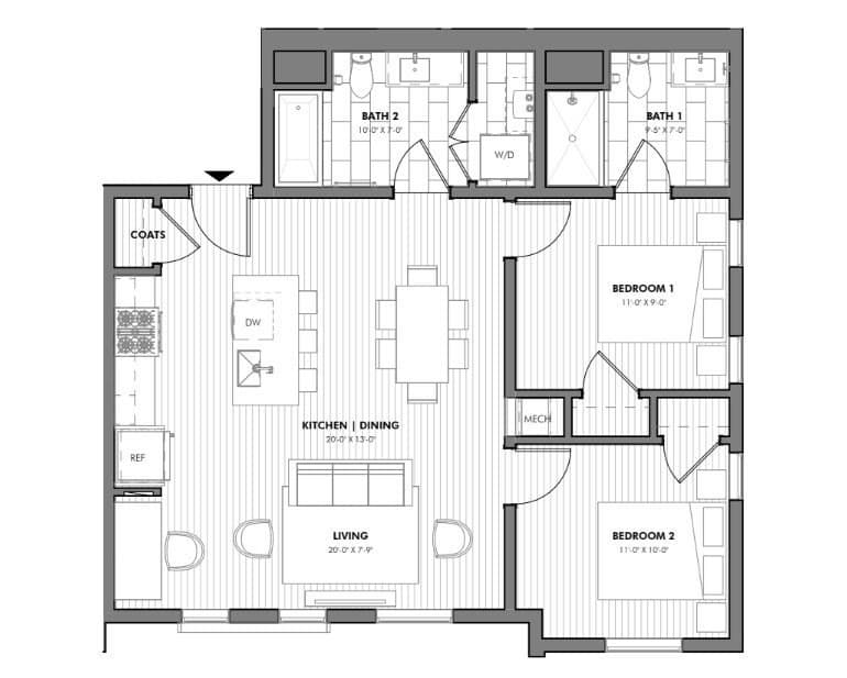 Condominium at 656 Saratoga # 311, Boston MA 02128, photo 3 of 15