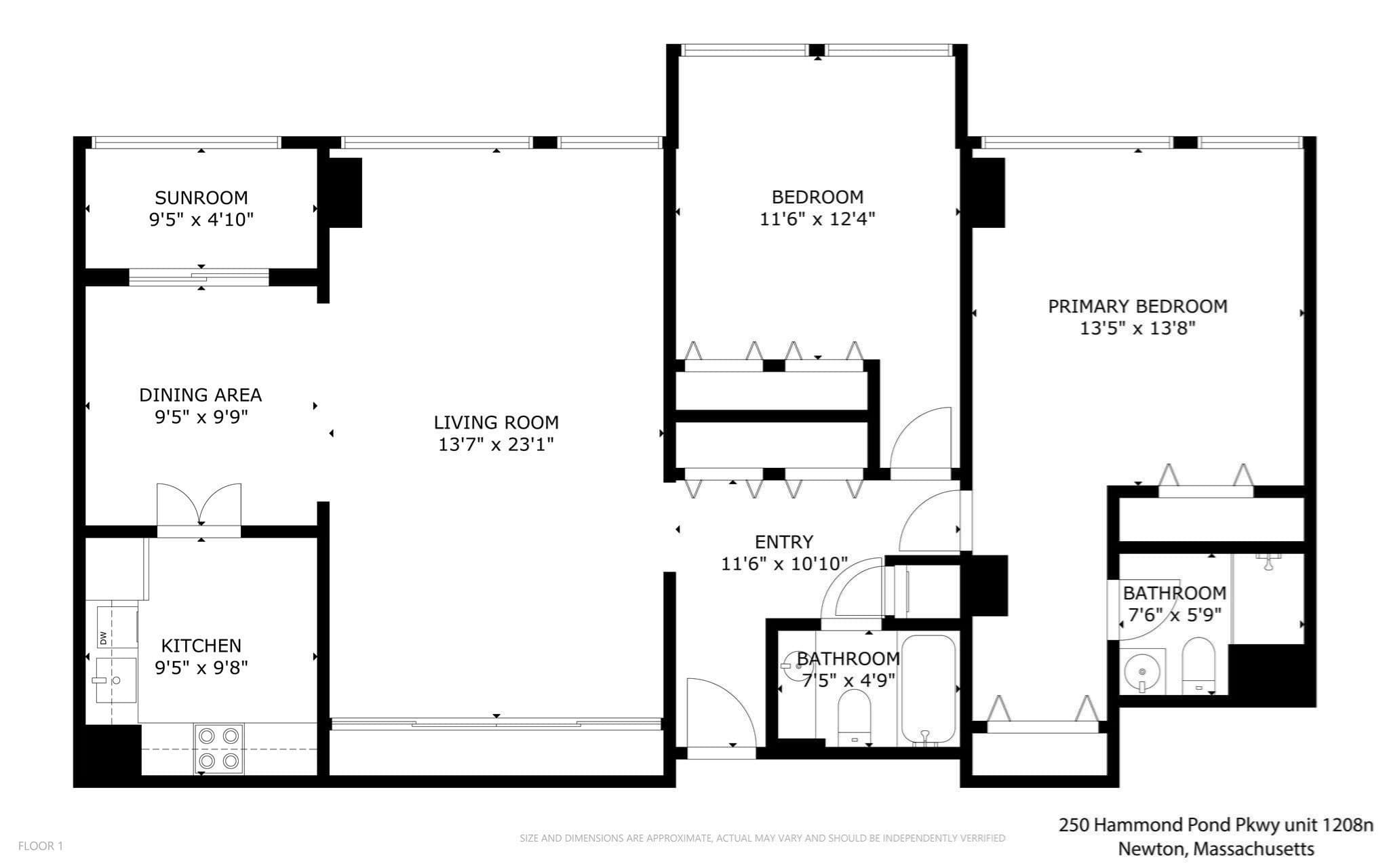 Condominium at 250 Hammond Pond Parkway # 1208N, Newton MA 02467, Newton, photo 20 of 21