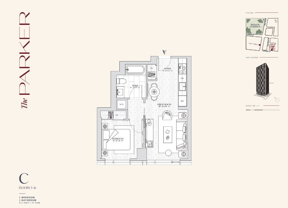 Condominium at 55 Lagrange St # 1003, Boston MA 02116, Boston, photo 7 of 18