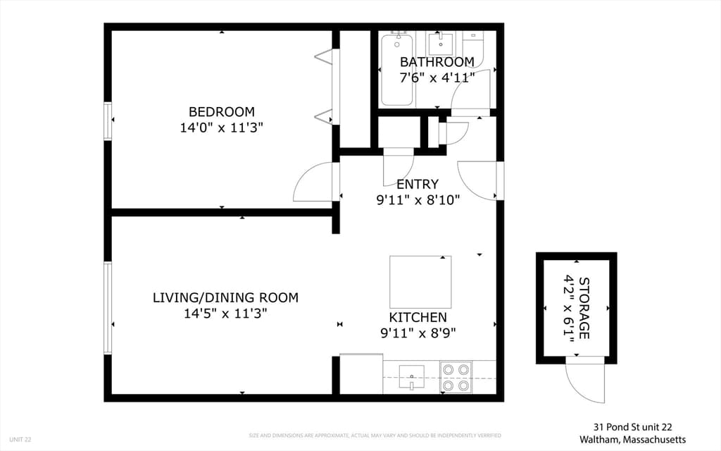 Condominium at 31 Pond St # 22, Waltham MA 02451, Waltham, photo 13 of 30