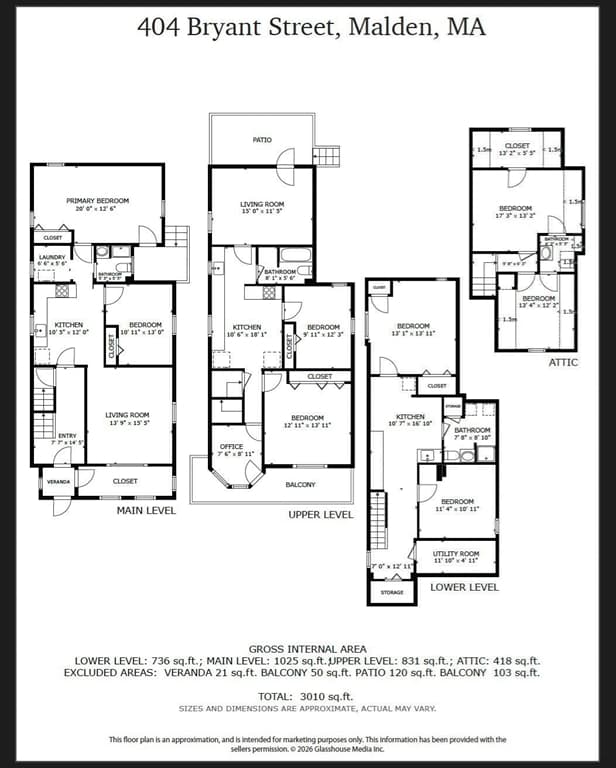 2 Family - 2 Units Up/Down at 404 Bryant Street, Malden MA 02148, Malden, photo 40 of 40