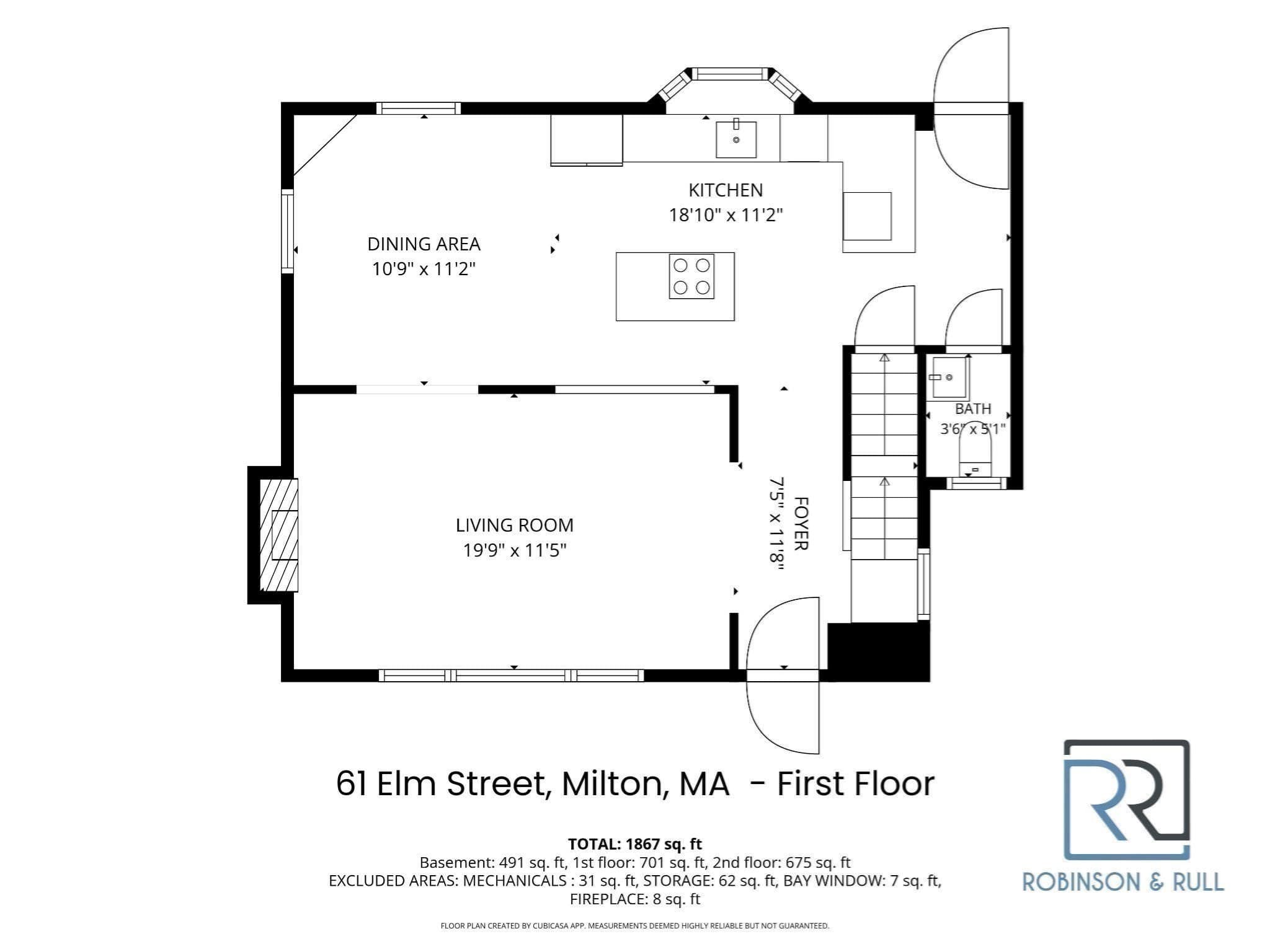 Single Family Residence at 61 Elm Street, Milton MA 02186, Milton, photo 37 of 40