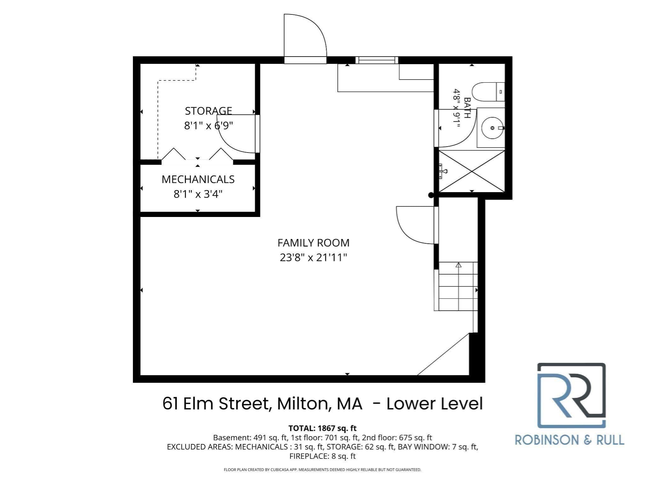 Single Family Residence at 61 Elm Street, Milton MA 02186, Milton, photo 39 of 40