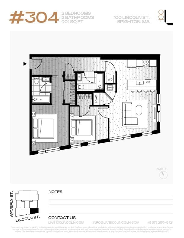 Condominium at 100 Lincoln Street, Boston MA 02135, photo 19 of 26