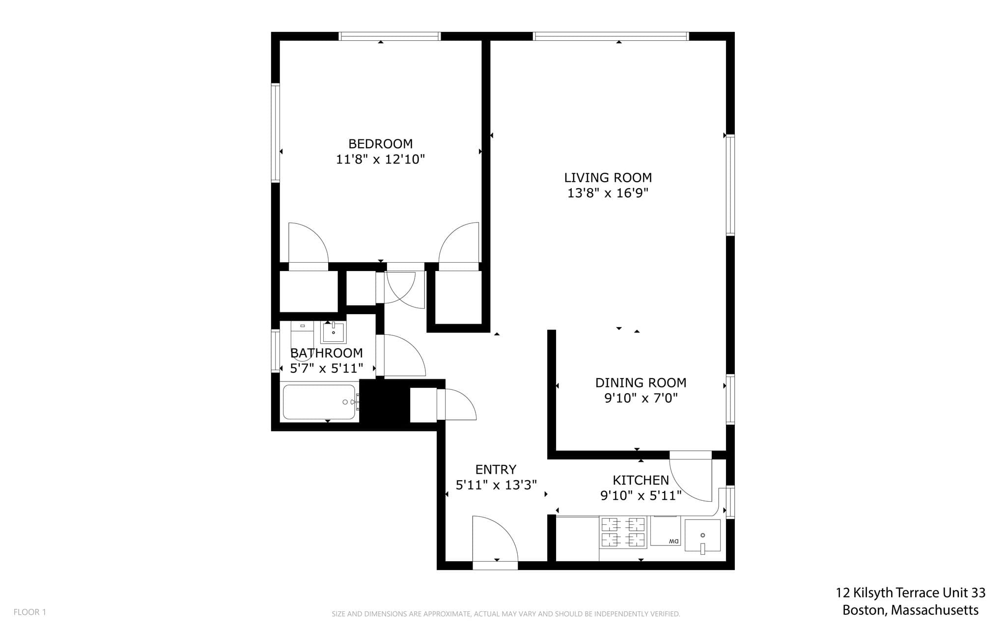 Condominium at 12 Kilsyth Terrace # 33, Boston MA 02135, photo 16 of 16
