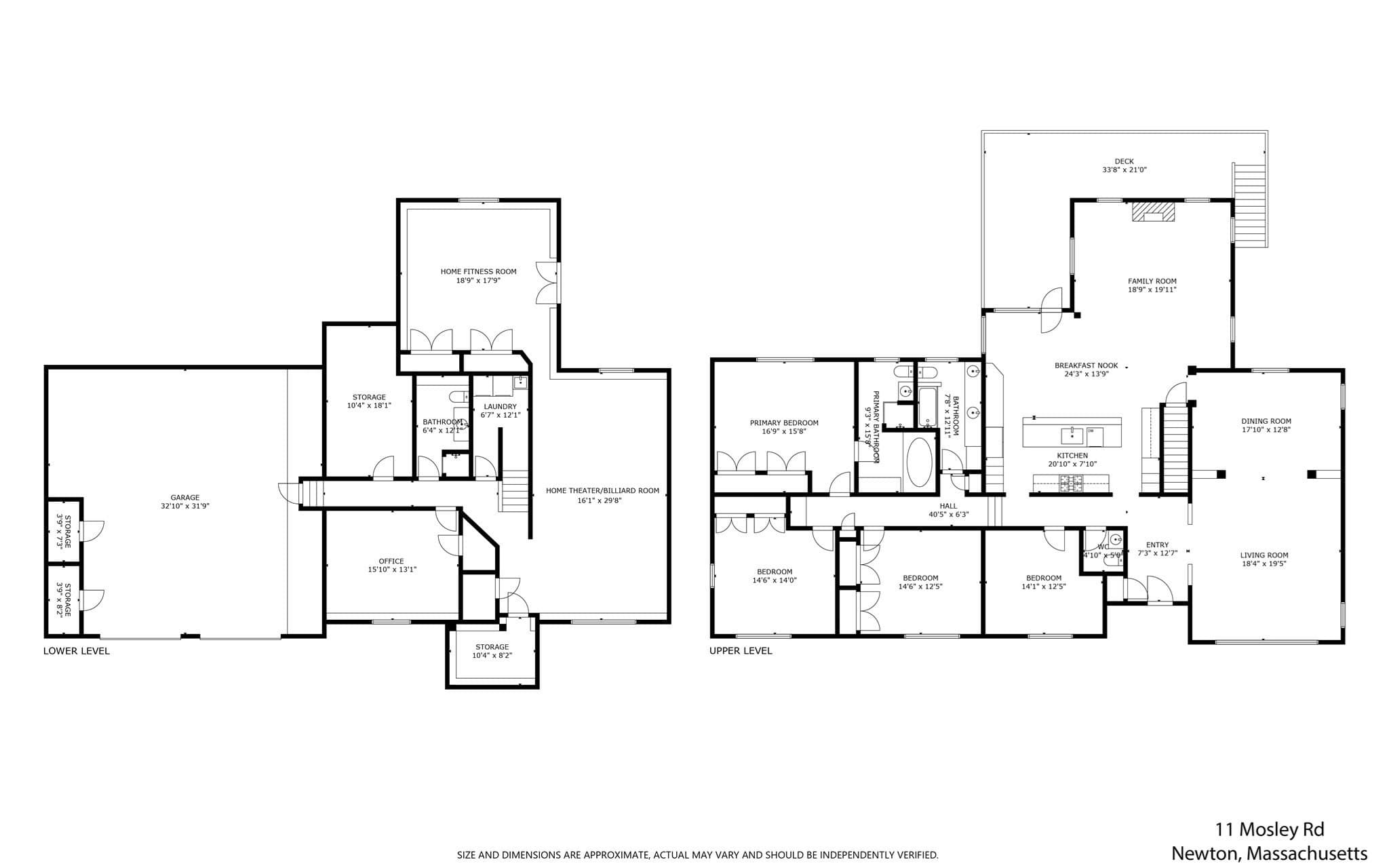 Single Family Residence at 11 Mosley Rd., Newton MA 02459, photo 41 of 41