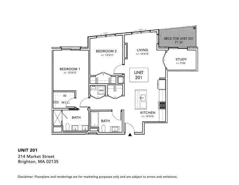 Condominium at 214 Market St # 201, Boston MA 02135, photo 17 of 17