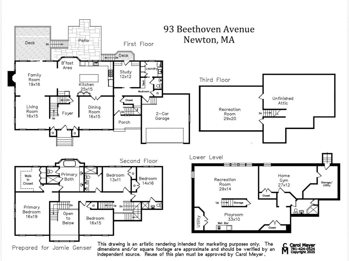 Single Family Residence at 93 Beethoven Ave, Newton MA 02468, Newton, photo 37 of 37