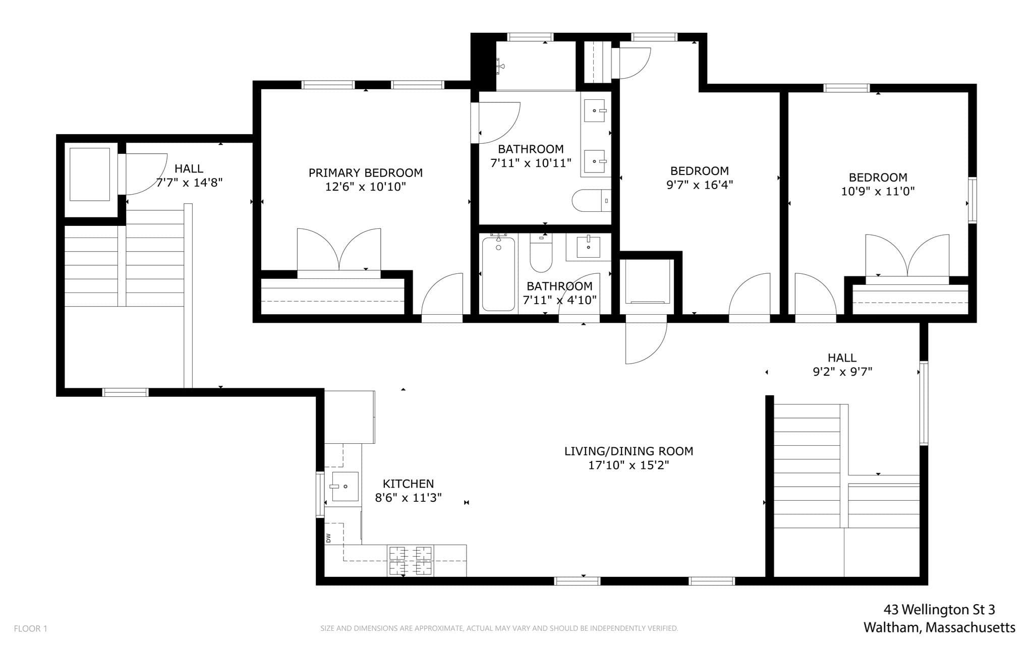 Condominium at 43-45 Wellington St # 3, Waltham MA 02451, photo 41 of 42