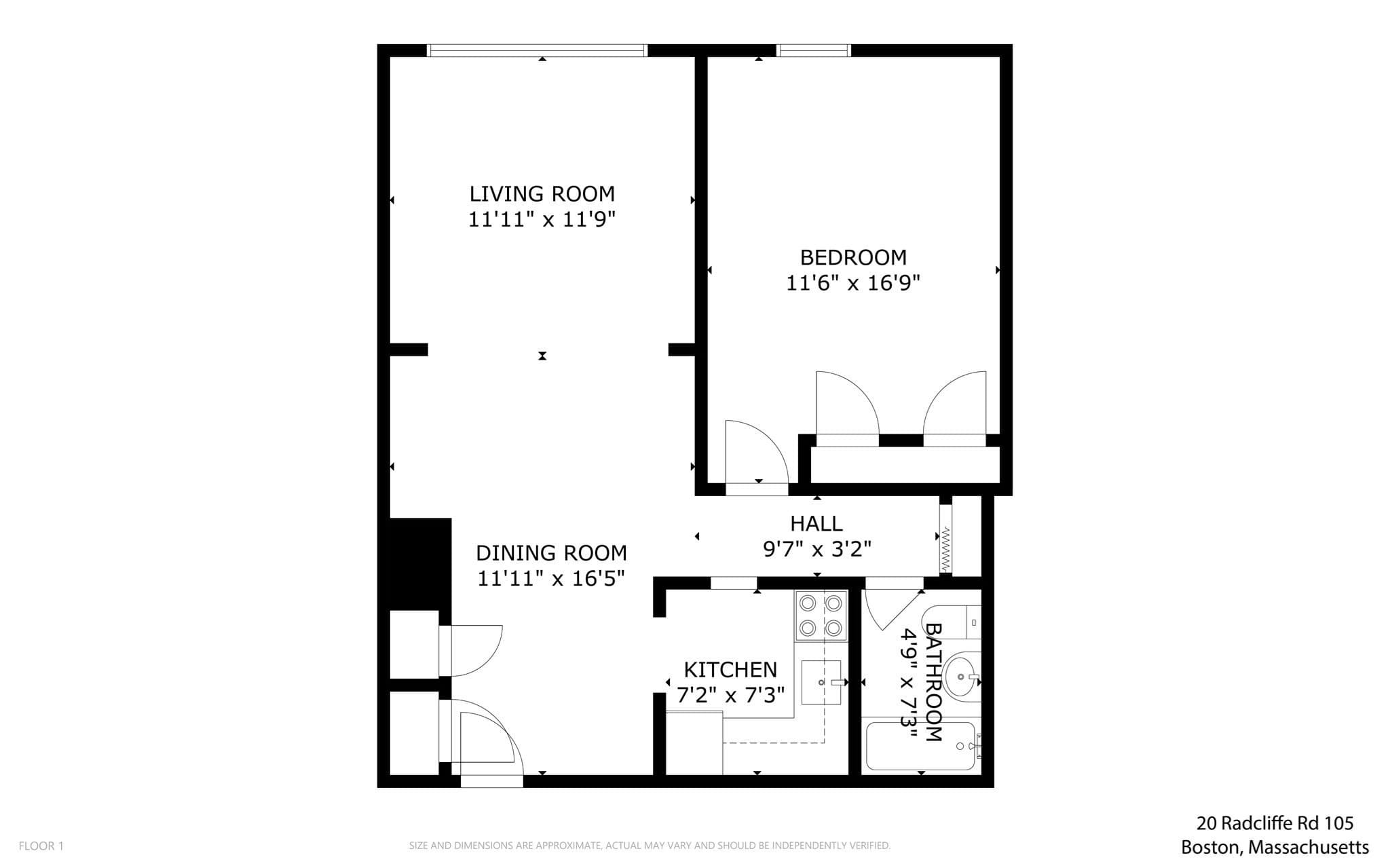 Condominium at 20 Radcliffe # 105, Boston MA 02134, photo 24 of 25
