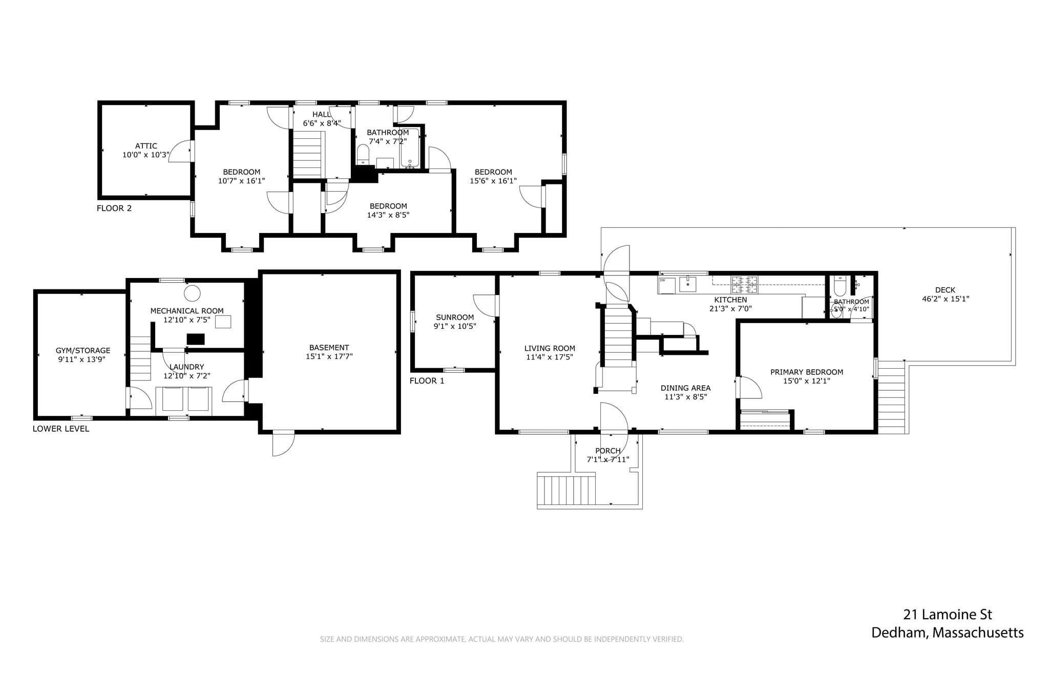 Single Family Residence at 21 Lamoine St, Dedham MA 02026, photo 25 of 25