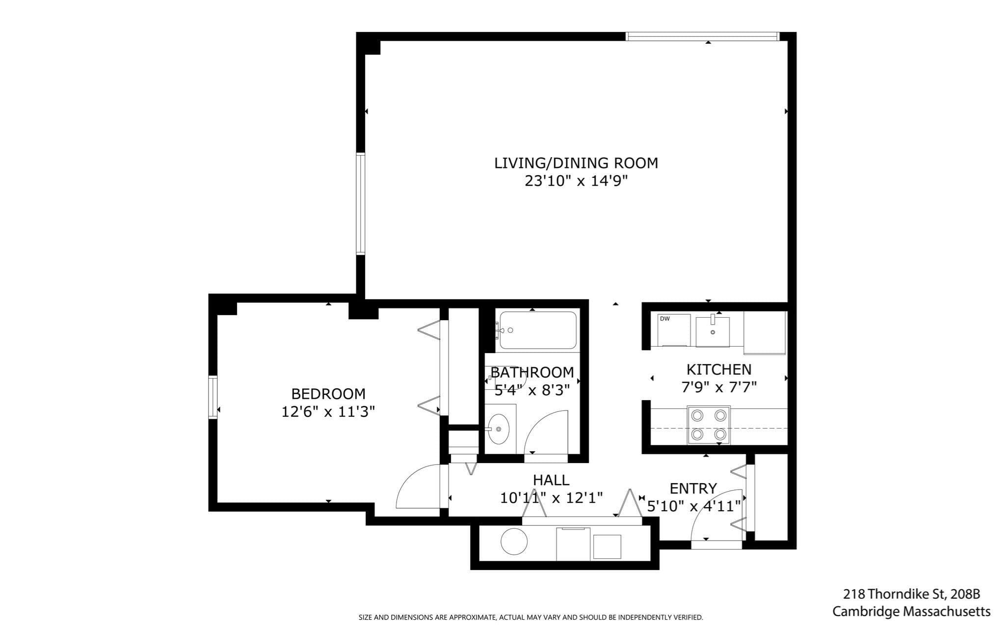 Condominium at 218 Thorndike St # 208B, Cambridge MA 02141, Cambridge, photo 8 of 14