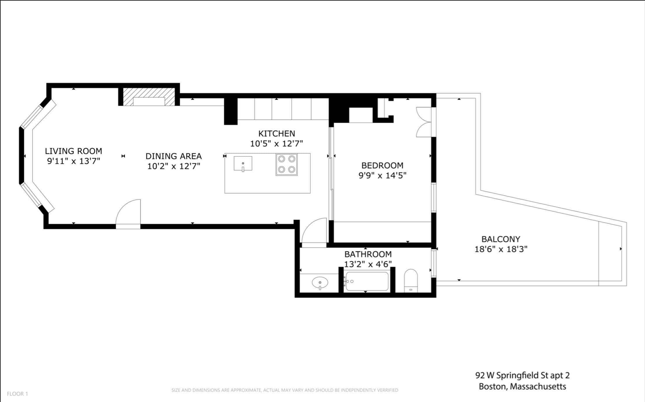 Condominium at 92 W Springfield Street # 2, Boston MA 02118, photo 4 of 22