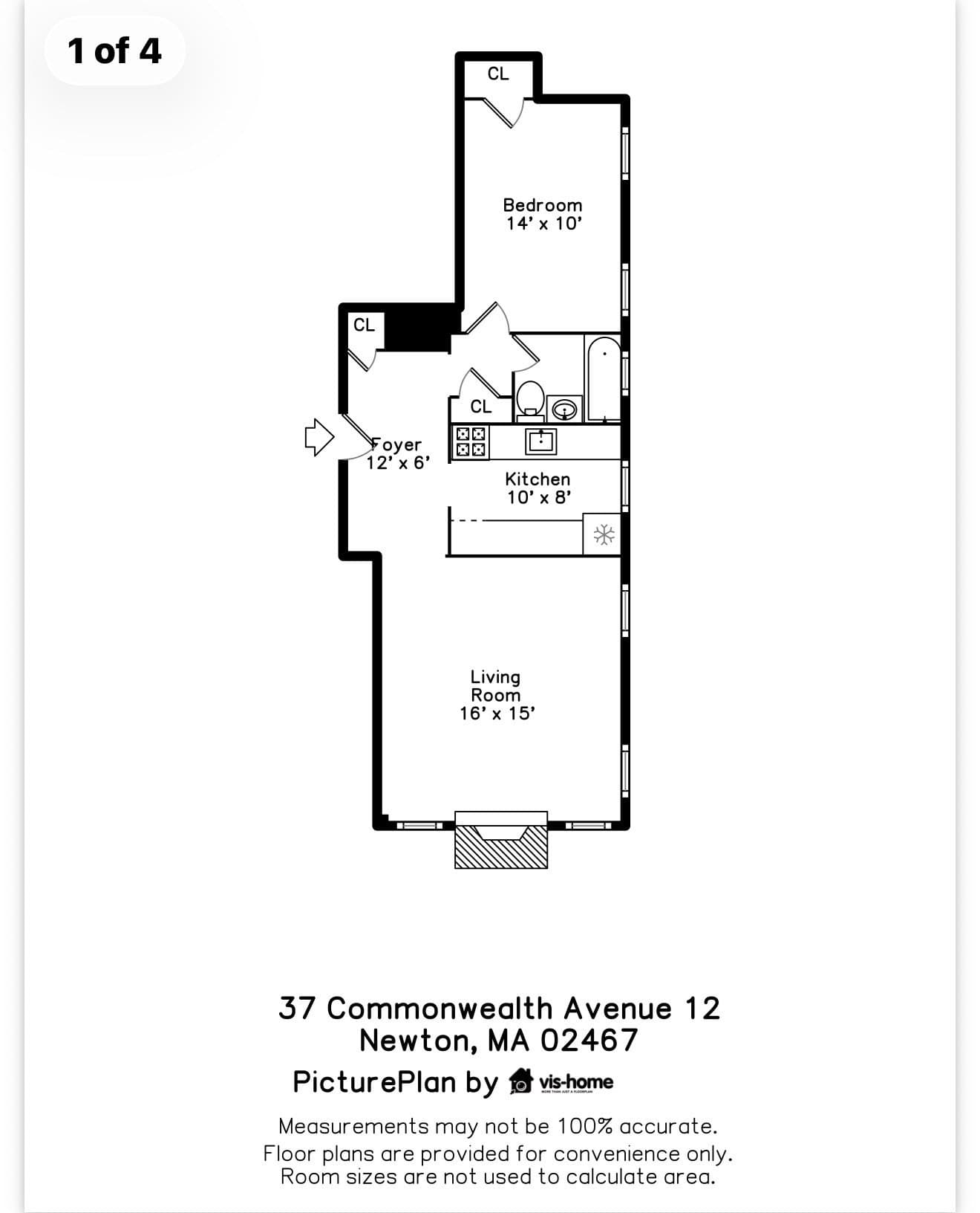 Condominium at 37 Commonwealth Ave # 12, Newton MA 02467, photo 12 of 12