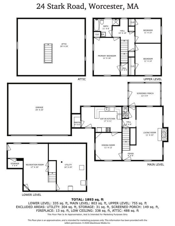 Single Family Residence at 24 Stark Rd, Worcester MA 01602, Worcester, photo 42 of 42