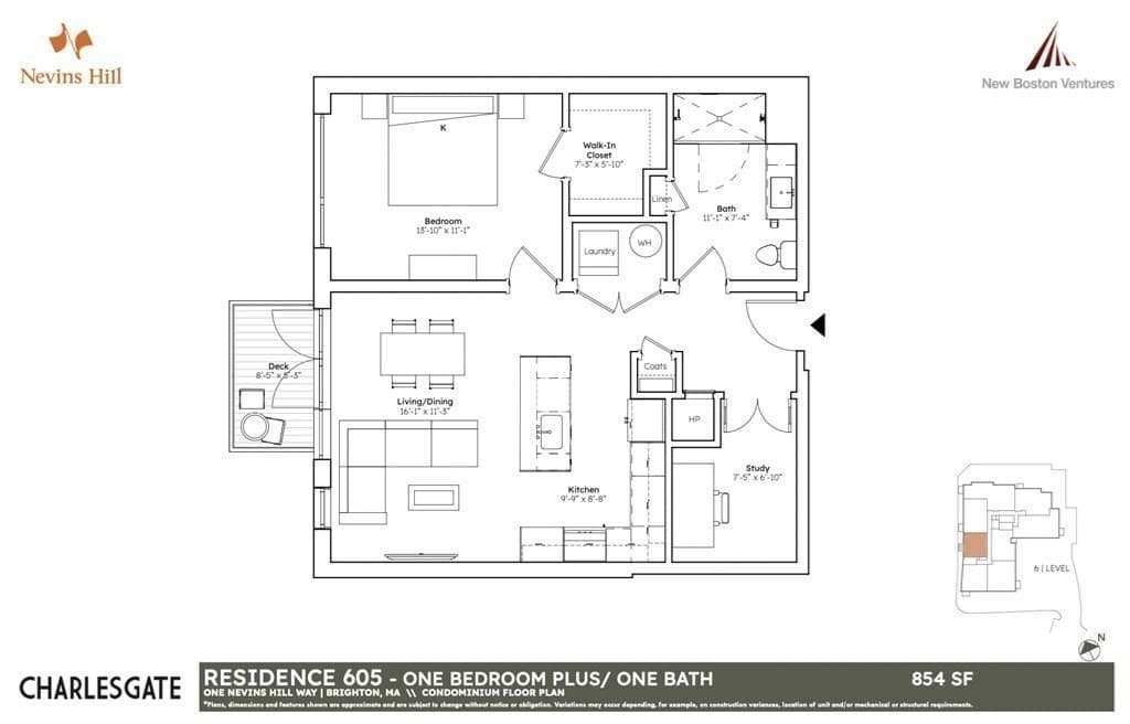 Condominium at 1 Nevins Hill Way # 605, Boston MA 02135, photo 10 of 16