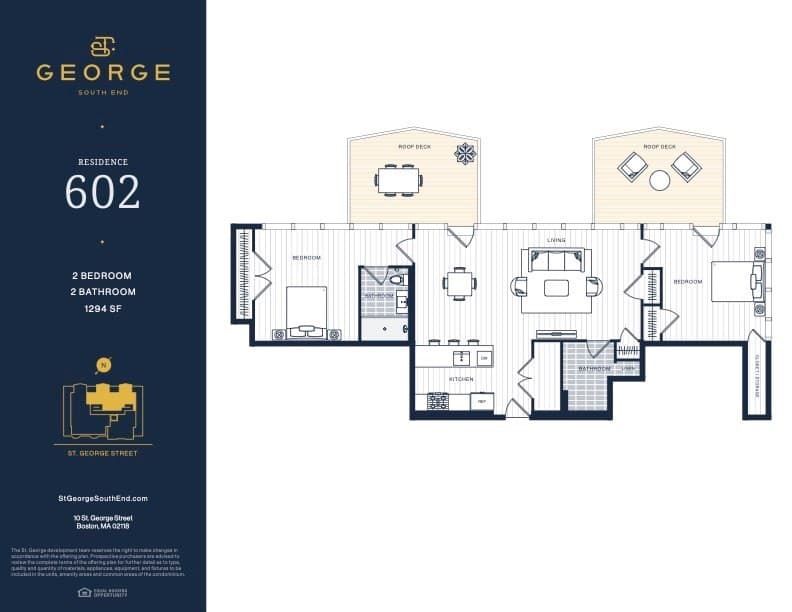Condominium at 10 St George Street # 602, Boston MA 02118, Boston, photo 10 of 18