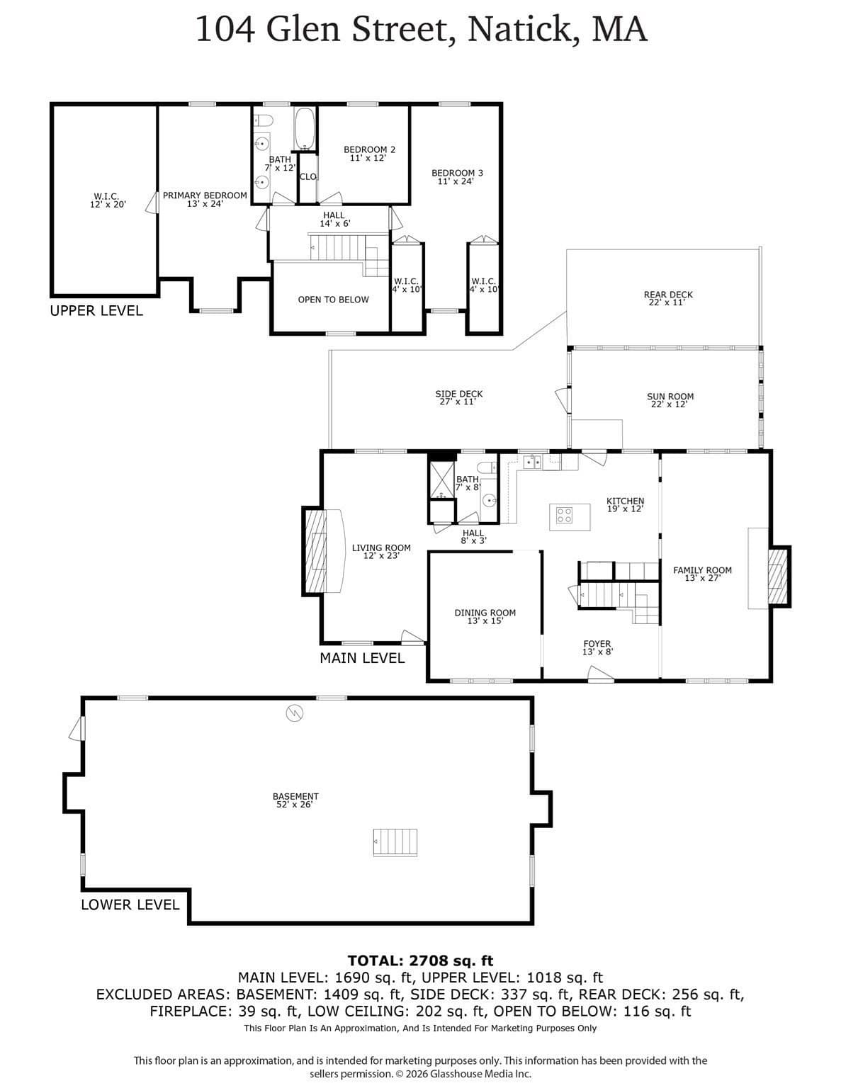 Single Family Residence at 104 Glen Street, Natick MA 01760, photo 41 of 42