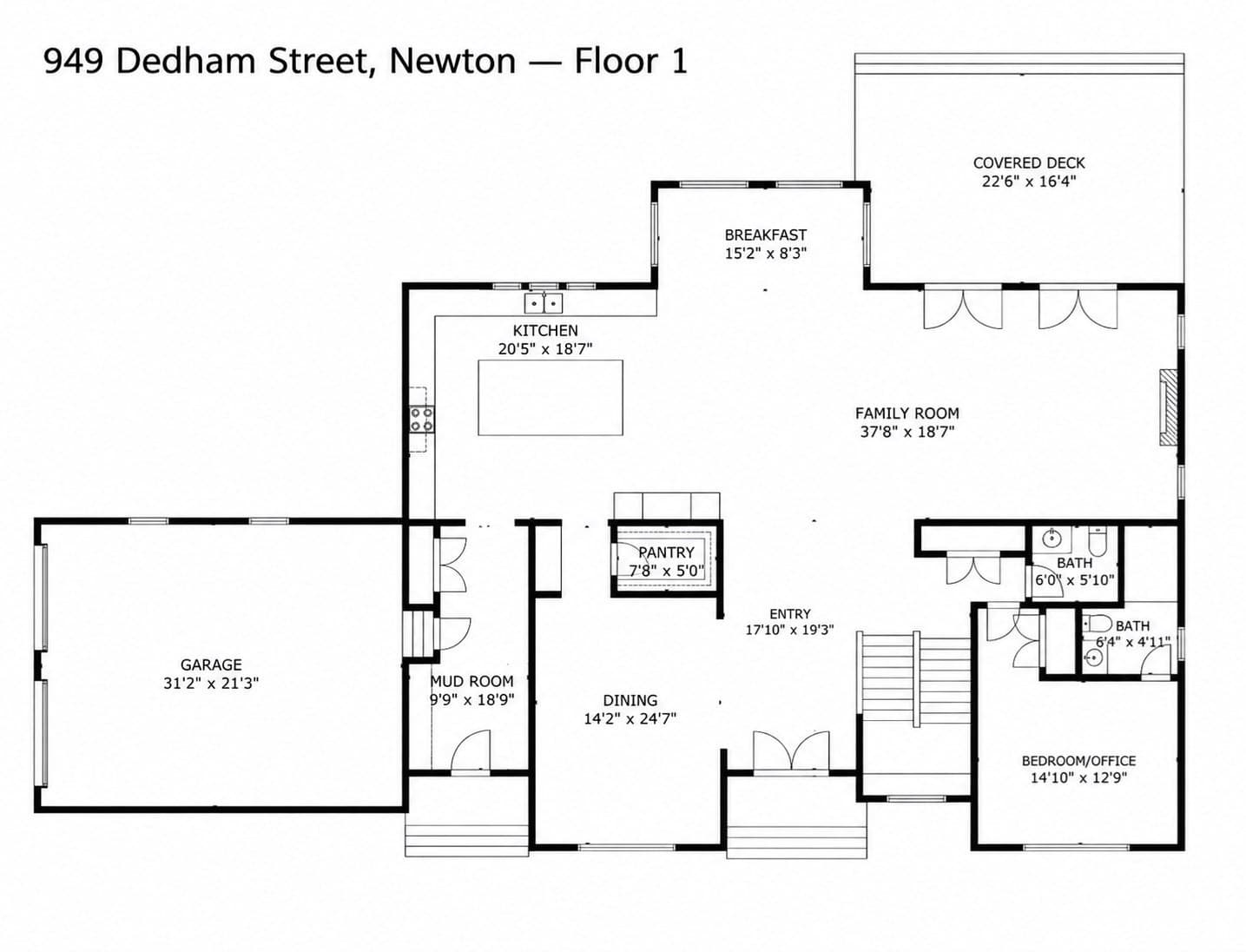 Single Family Residence at 949 Dedham St, Newton MA 02459, photo 32 of 34