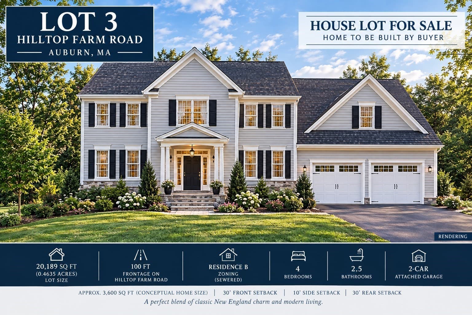 Lot 3 Hilltop Farm Road, Auburn MA 01501
