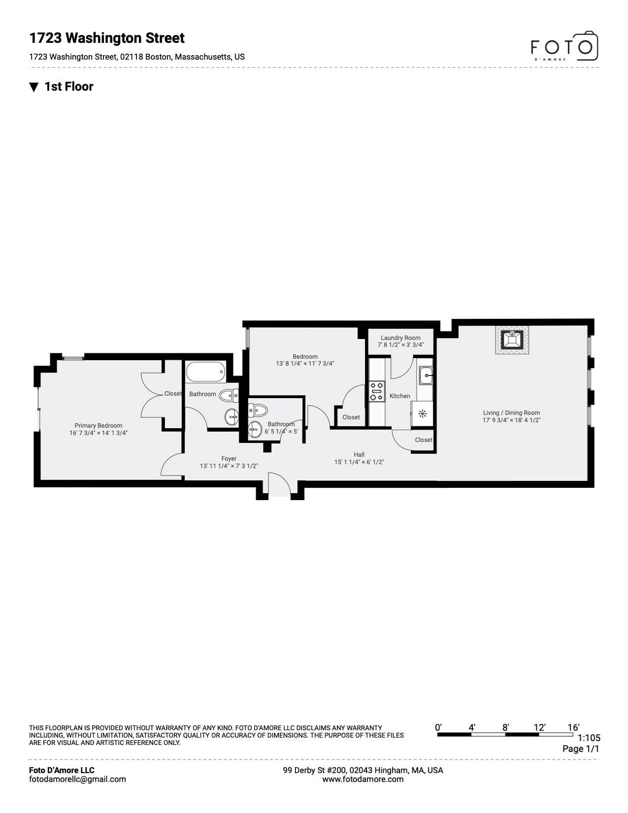 Condominium at 1723 Washington St. # 411, Boston MA 02118, photo 21 of 21
