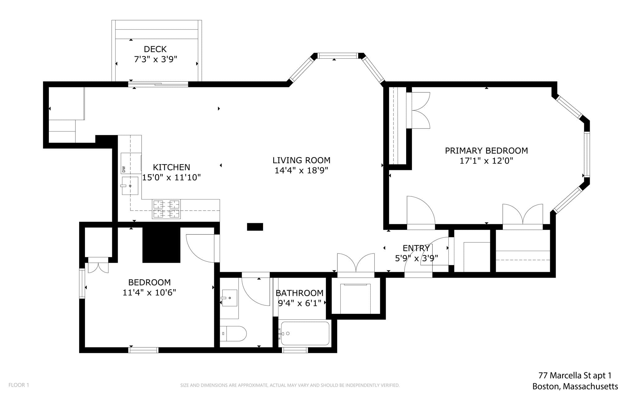 Condominium at 77 Marcella St # 1, Boston MA 02119, photo 29 of 29