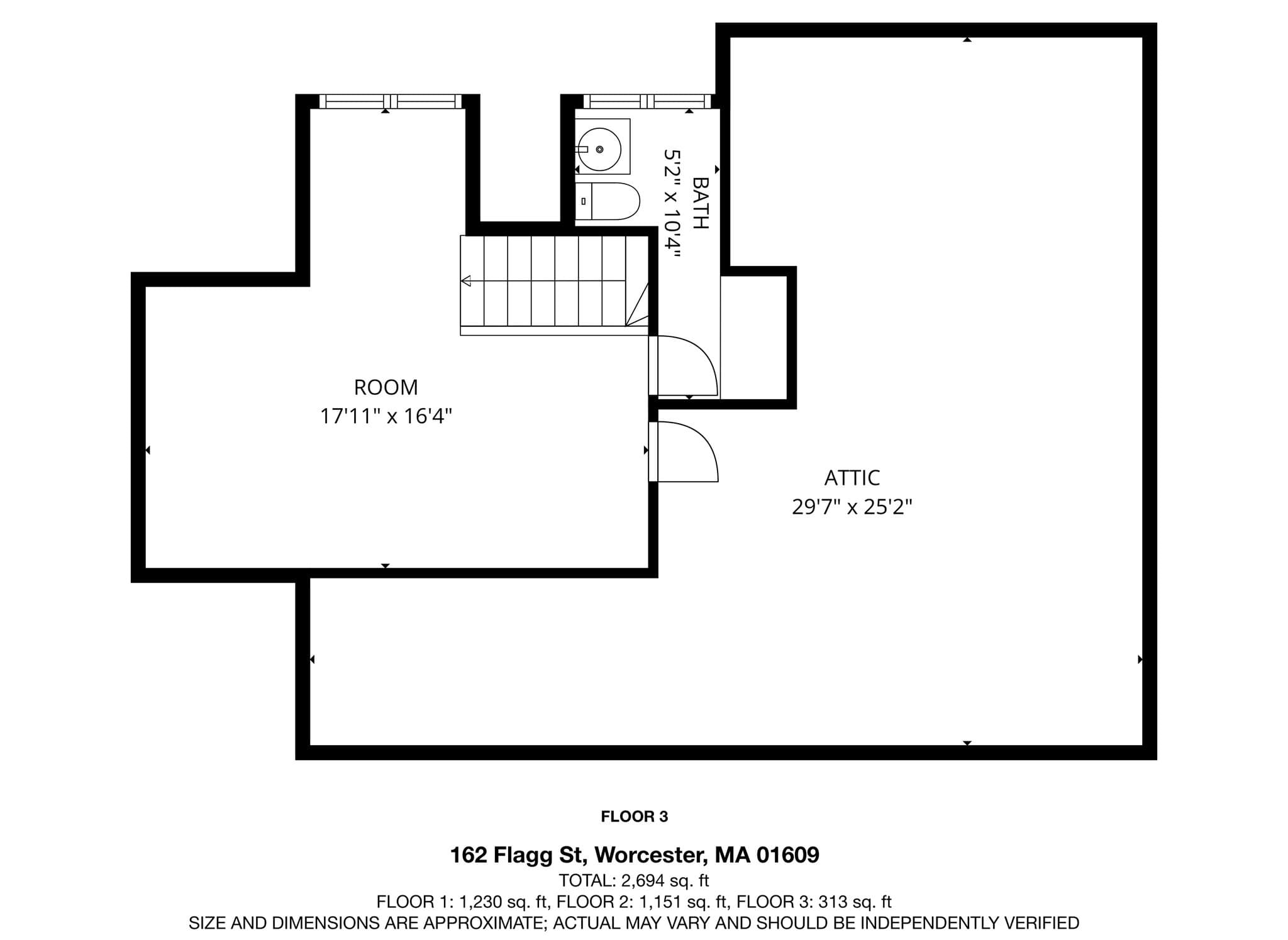 Single Family Residence at 162 Flagg St, Worcester MA 01609, photo 37 of 37