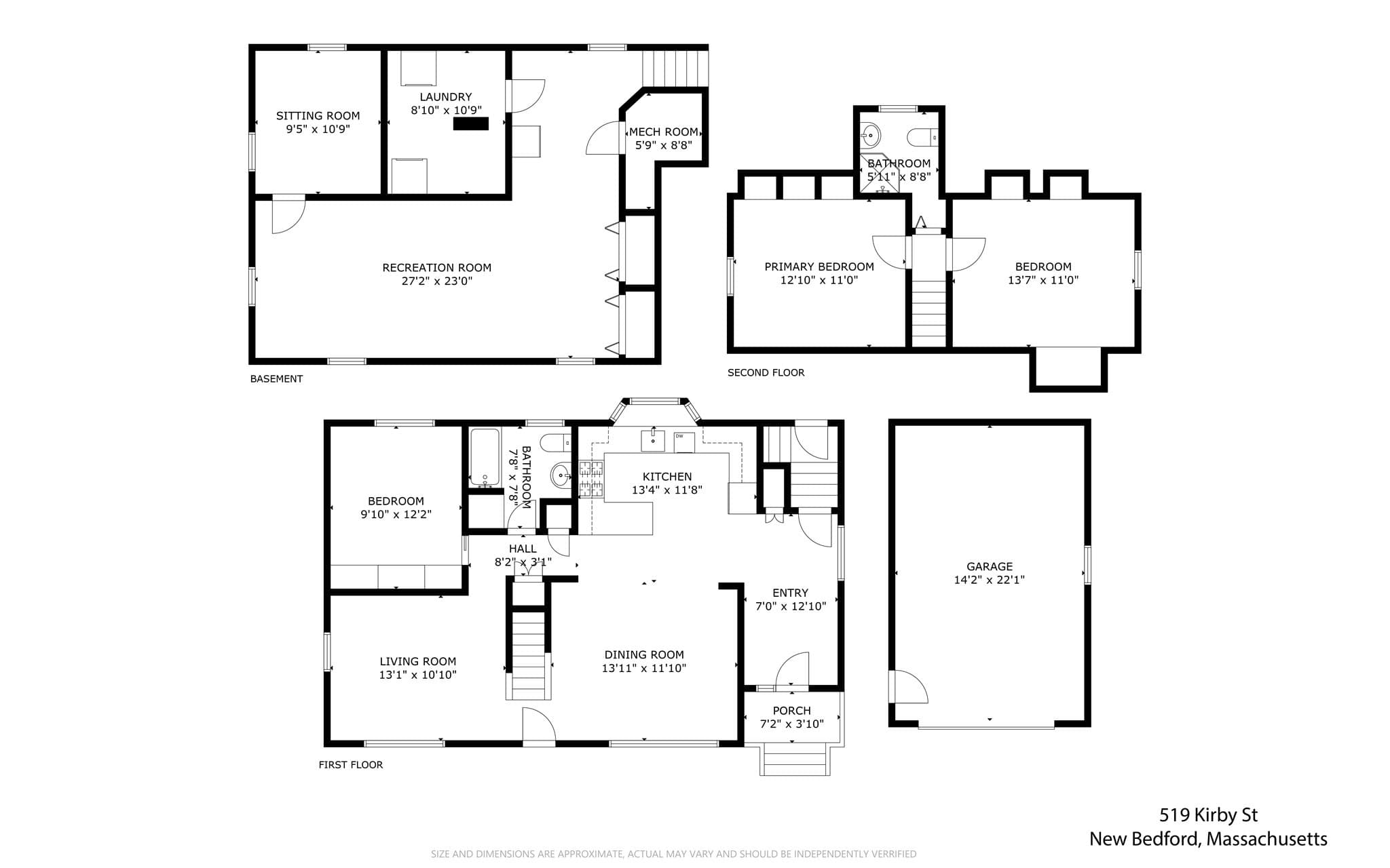 Single Family Residence at 519 Kirby Street, New Bedford MA 02740, photo 37 of 37