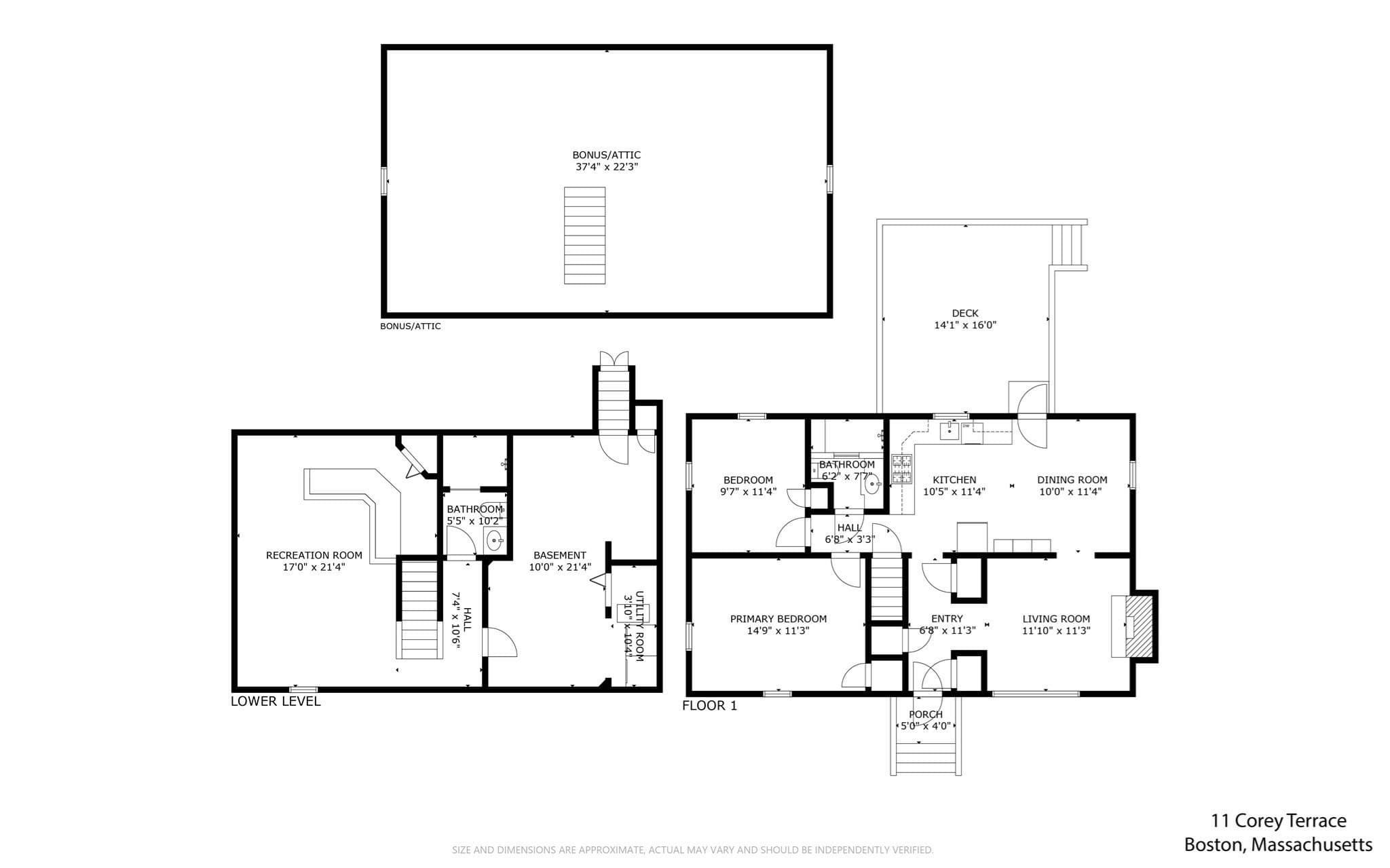 Single Family Residence at 11 Corey Terr, Boston MA 02132, photo 28 of 28