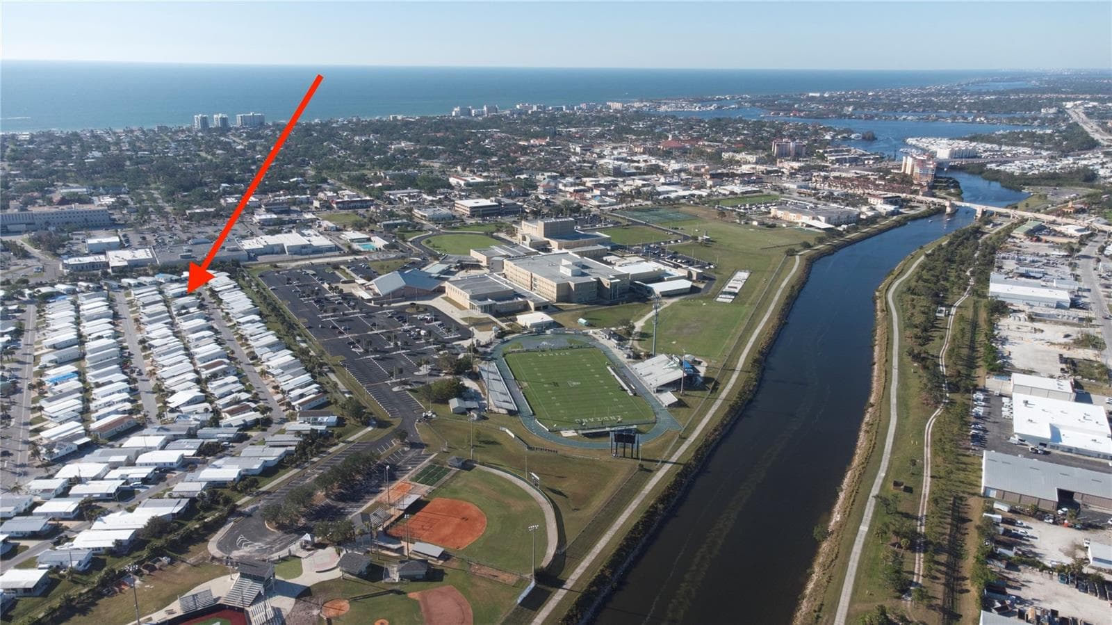 Site Aerial - 649 N GREEN CIR, VENICE