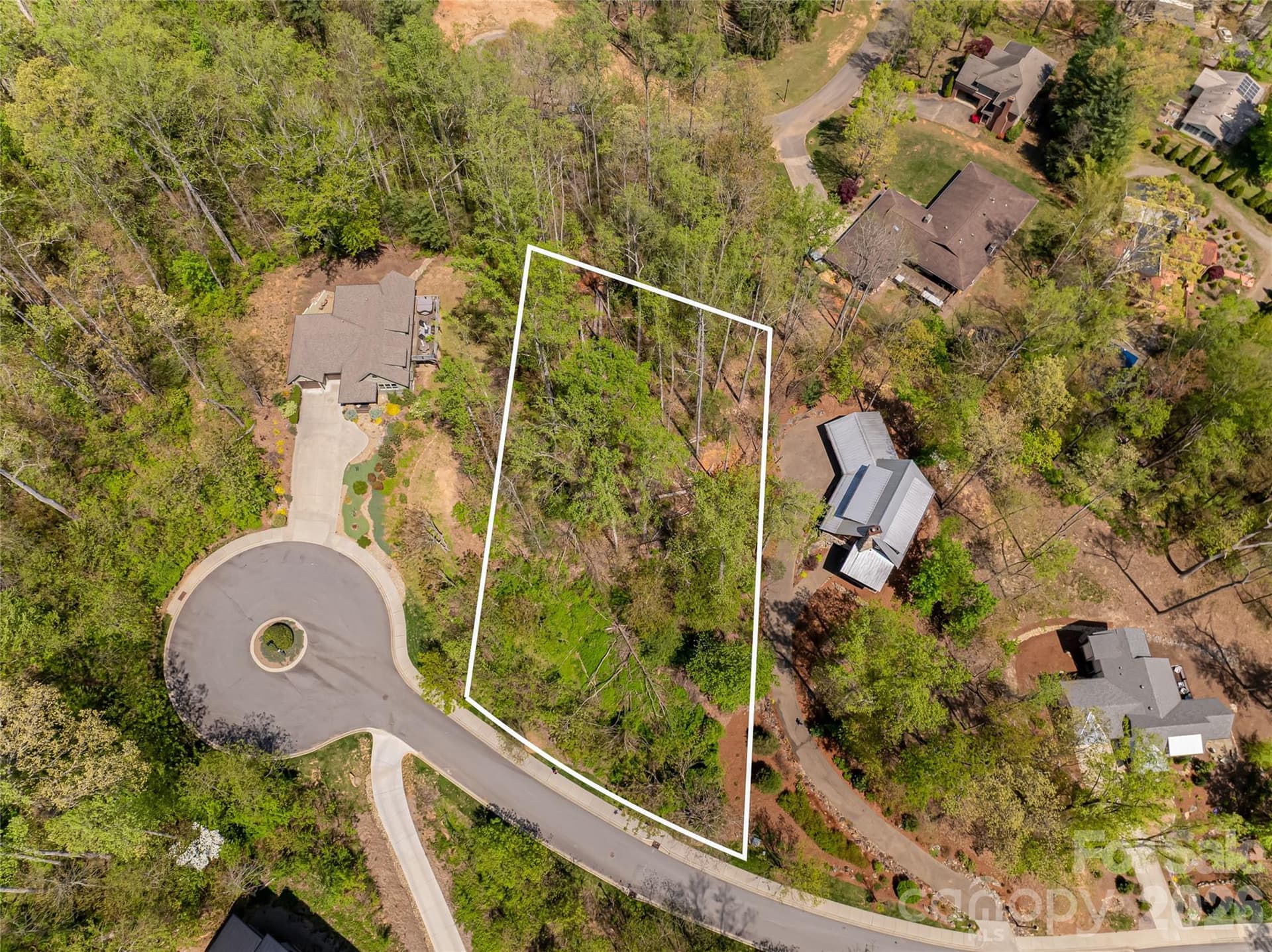 Approximate property lines - 15 La Grange Drive, Asheville