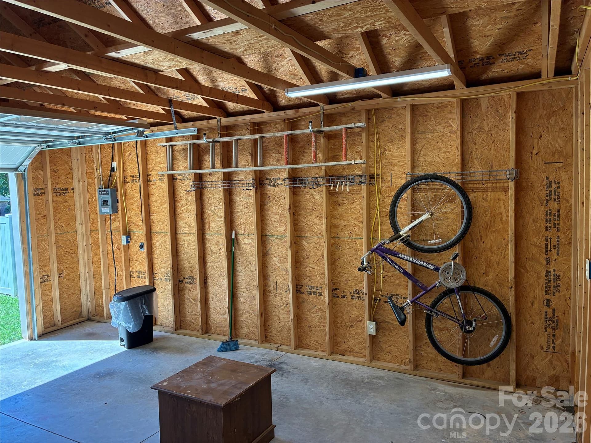 Inside the detached garage/workshop. - 201 Taylors Creek Street, Mount Holly