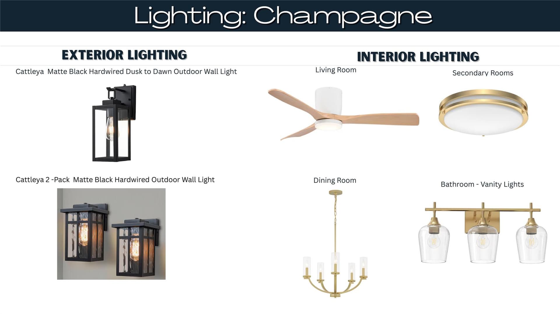 Lighting Selections - 255 Booker Washington Street, Rock Hill