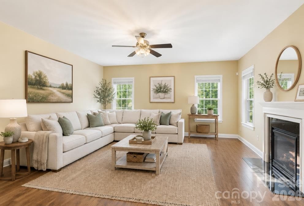 AI-generated photo. Living room option 2 - 201 Taylors Creek Street, Mount Holly