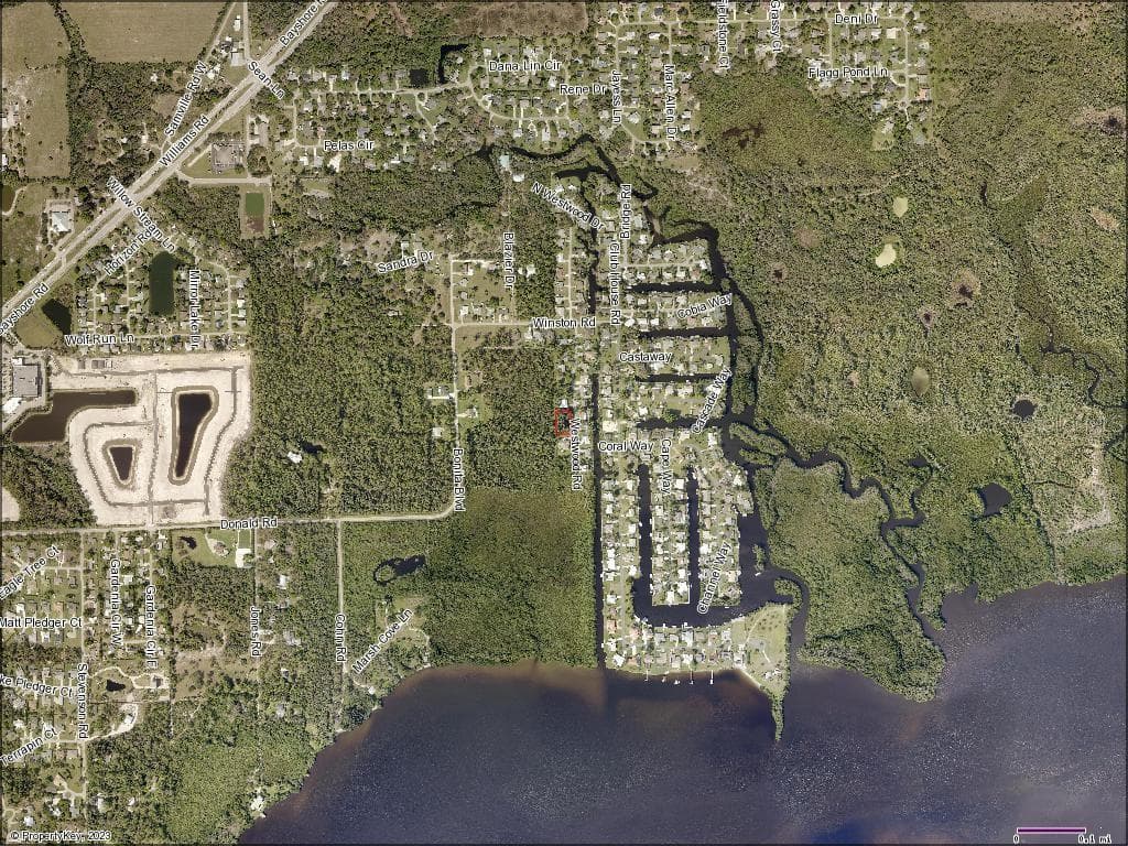 Aerial View of Lot and Community - 2271 WESTWOOD RD, NORTH FORT MYERS