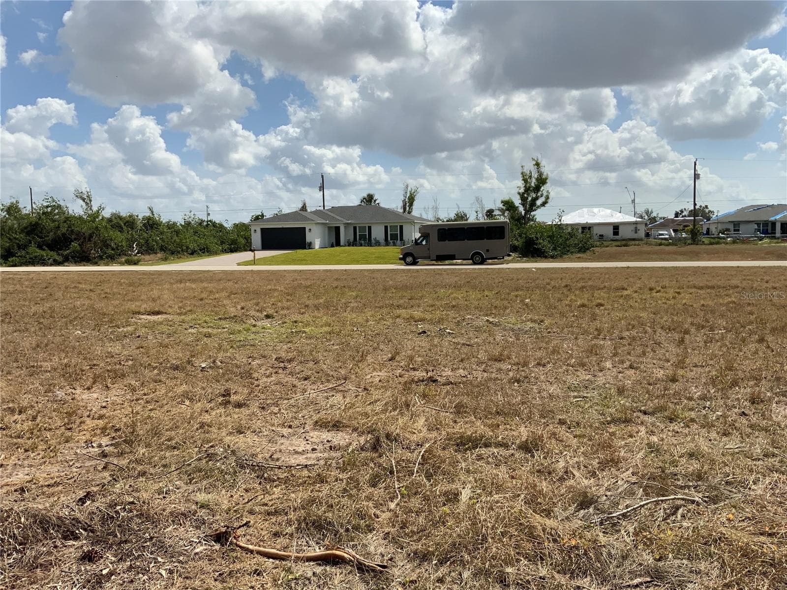 View from Back of Lot to Street - 323 NE 31ST ST, CAPE CORAL
