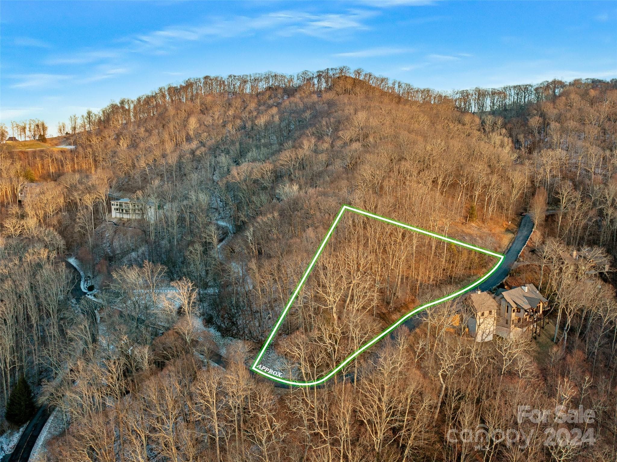 Lot Boundary from Drone footage Winter View - Burnsville