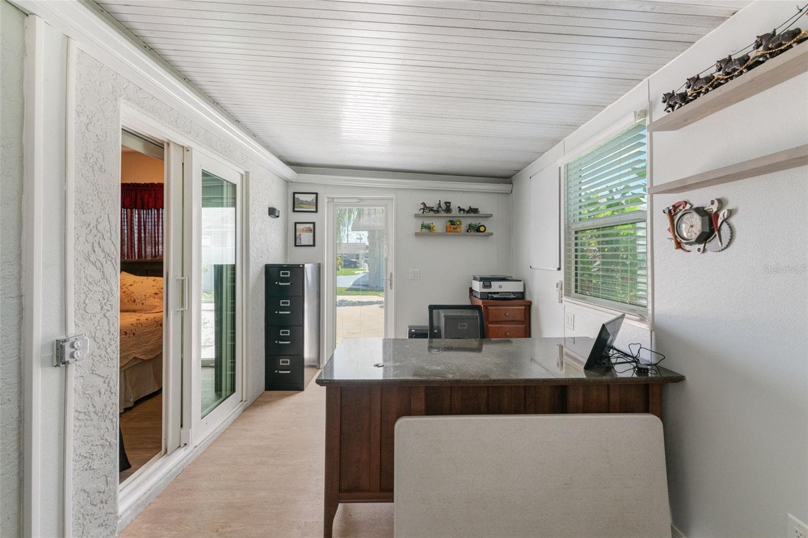 Office from Primary bedroom with exterior  entrance - 3502 BAHIA VISTA ST, SARASOTA