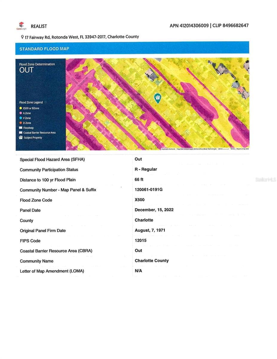 Flood Map - 17 FAIRWAY RD, ROTONDA WEST