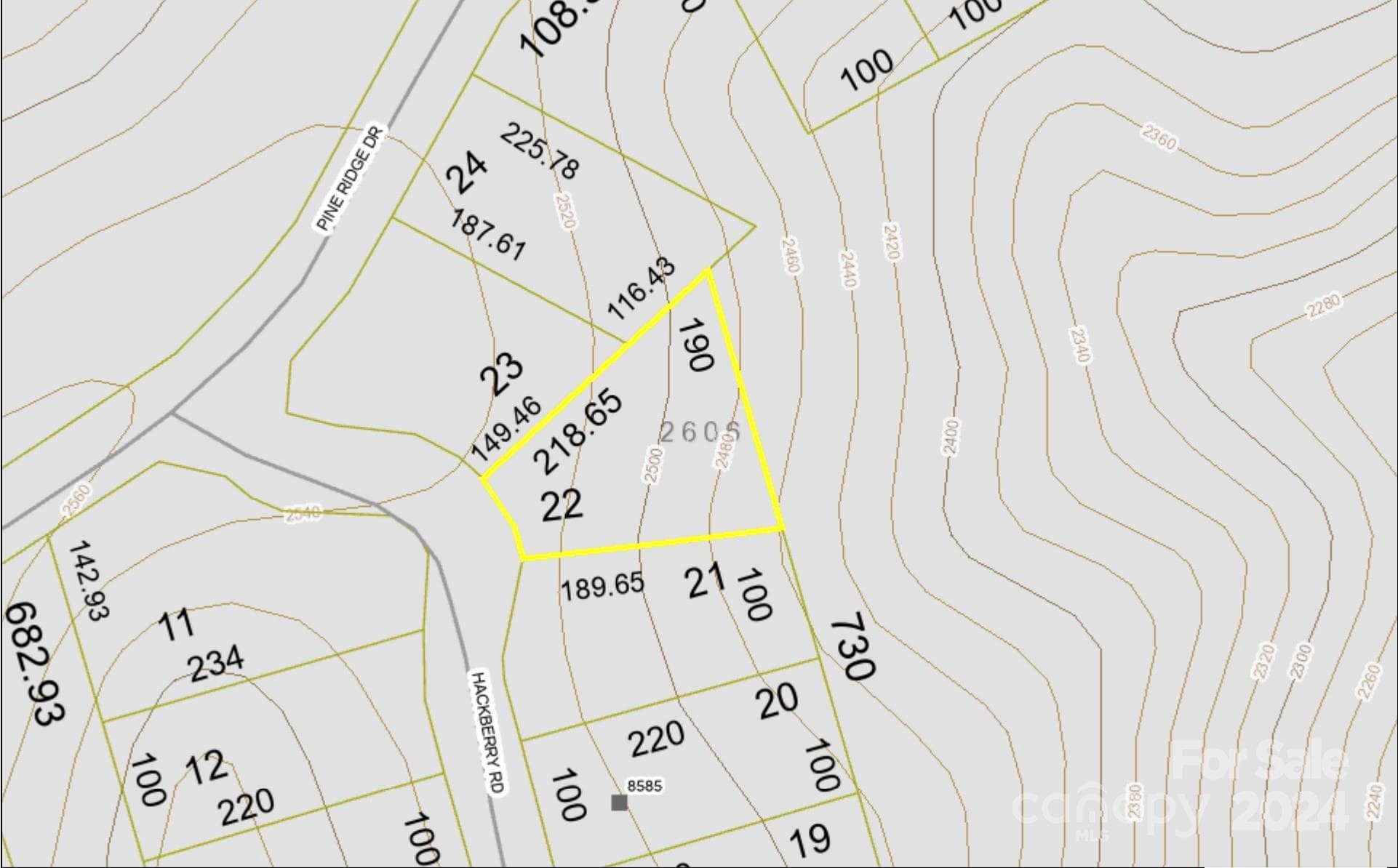 Topo - 22 Hackberry Road, Connelly Springs