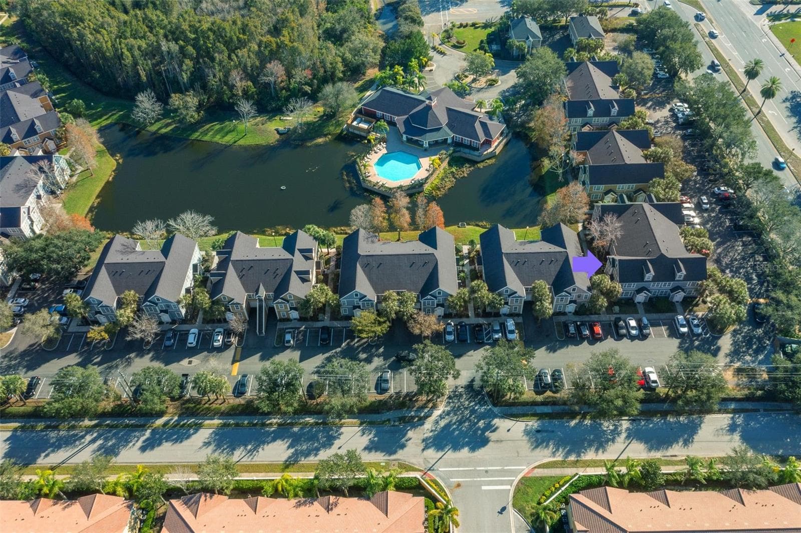 Community Aerial View with unit location - 5701 SOLDIER CIR #104, SARASOTA