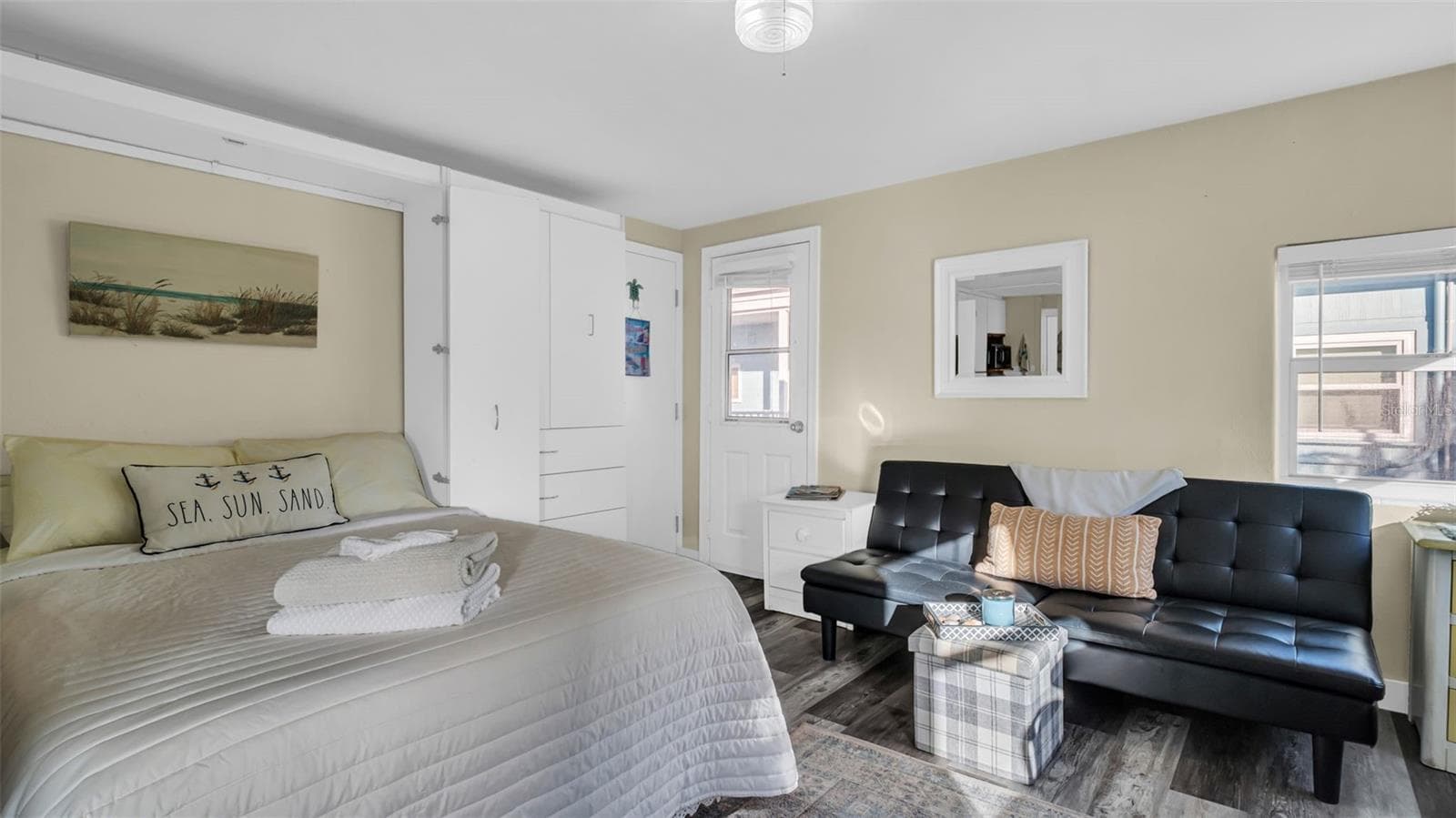 Enough space for Queen Murphy Bed that can get tucked away and futon! - 483 E SHORE DR #D3, CLEARWATER BEACH