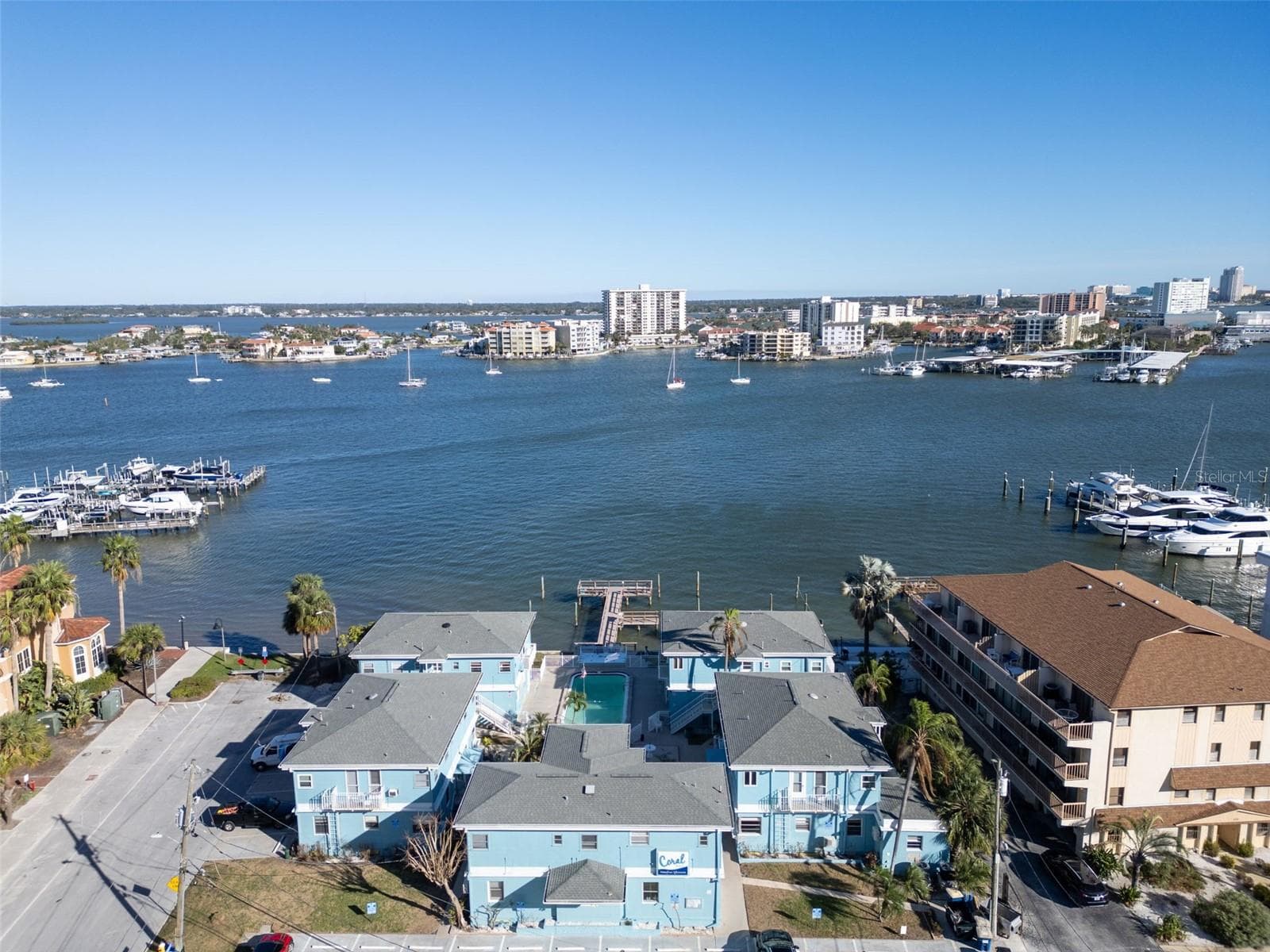 Intracoastal arial view - 483 E SHORE DR #D3, CLEARWATER BEACH