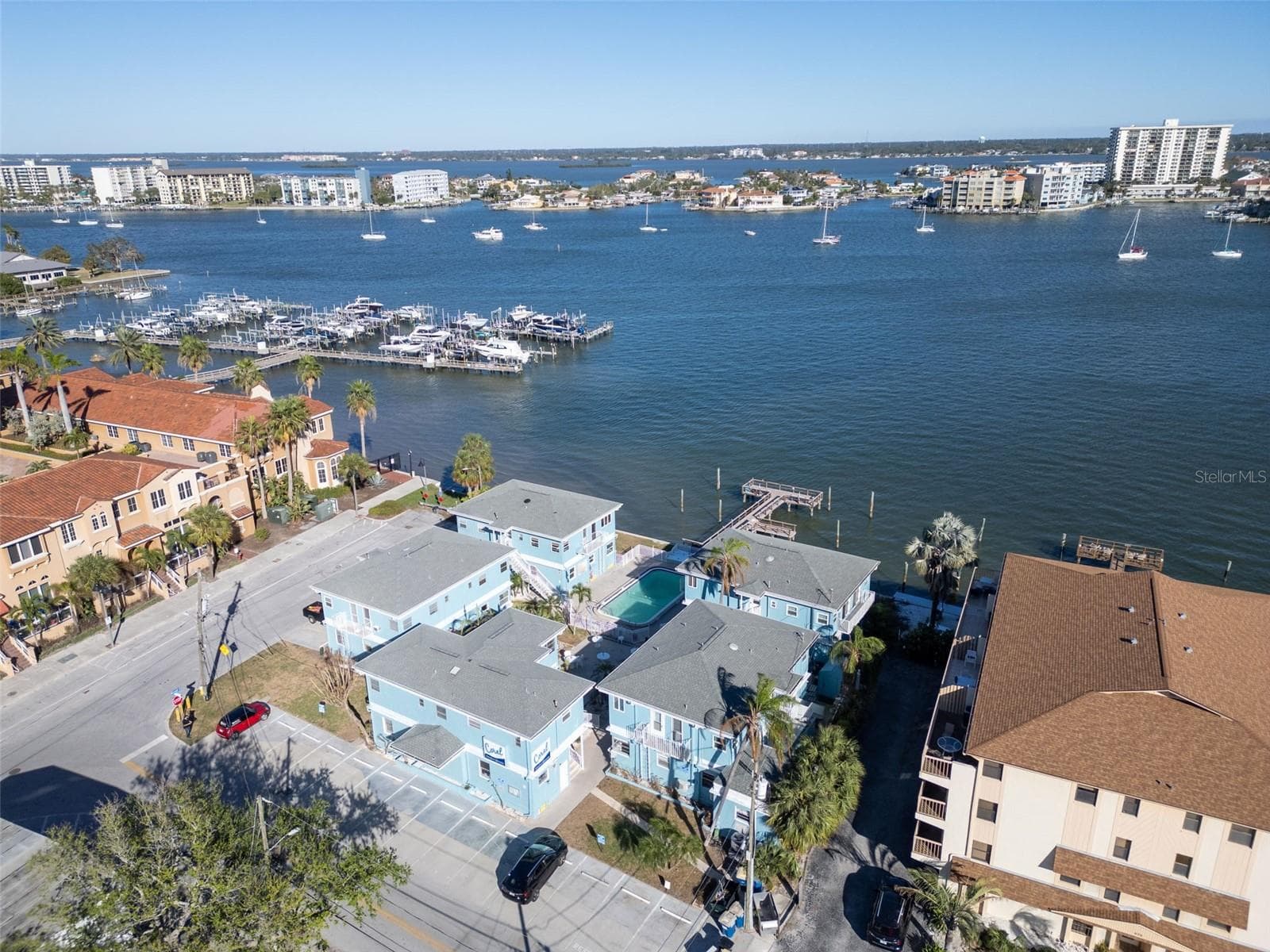 Intracoastal arial view - 483 E SHORE DR #D3, CLEARWATER BEACH