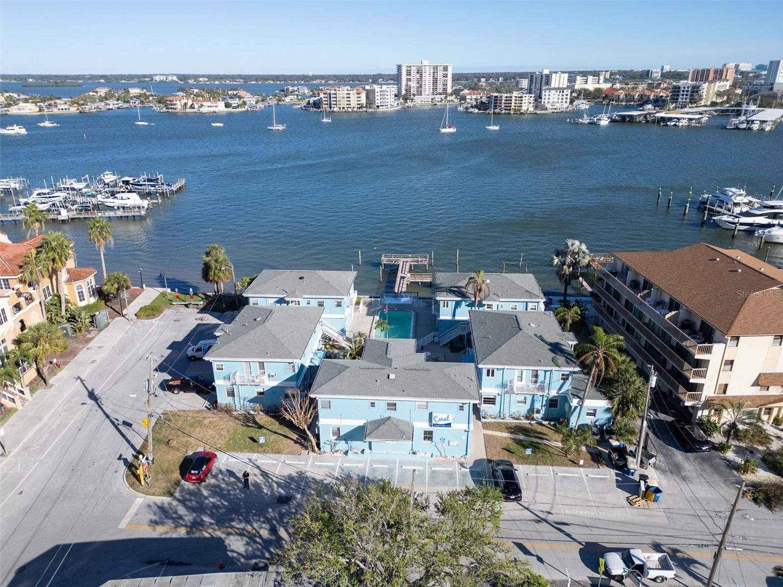 Intracoastal arial view - 483 E SHORE DR #D3, CLEARWATER BEACH