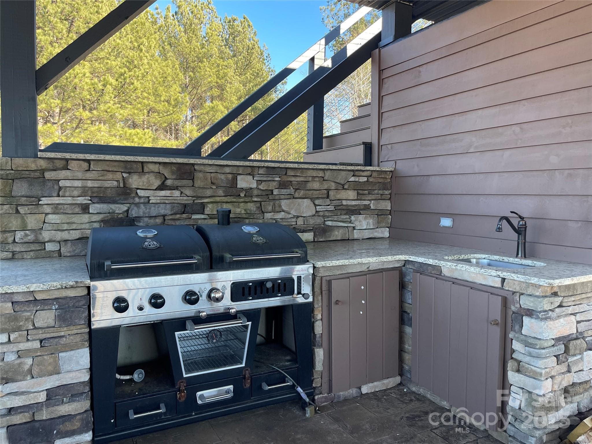 Gas grill under the viewing/sitting area. - 109 Shortoff Trail, Valdese